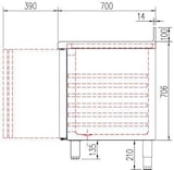 thumbnail of vaiotec TOPLINE Tiefkühltisch / 2-fach GN1/1 mit 2 Schubladen / 1 Tür, 1345 x 700 mm