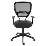 thumbnail of Décoshop26 - Fauteuil chaise de bureau sur roulettes pivotante en tissu mesh et synthétique noir avec accoudoirs 04_0001909