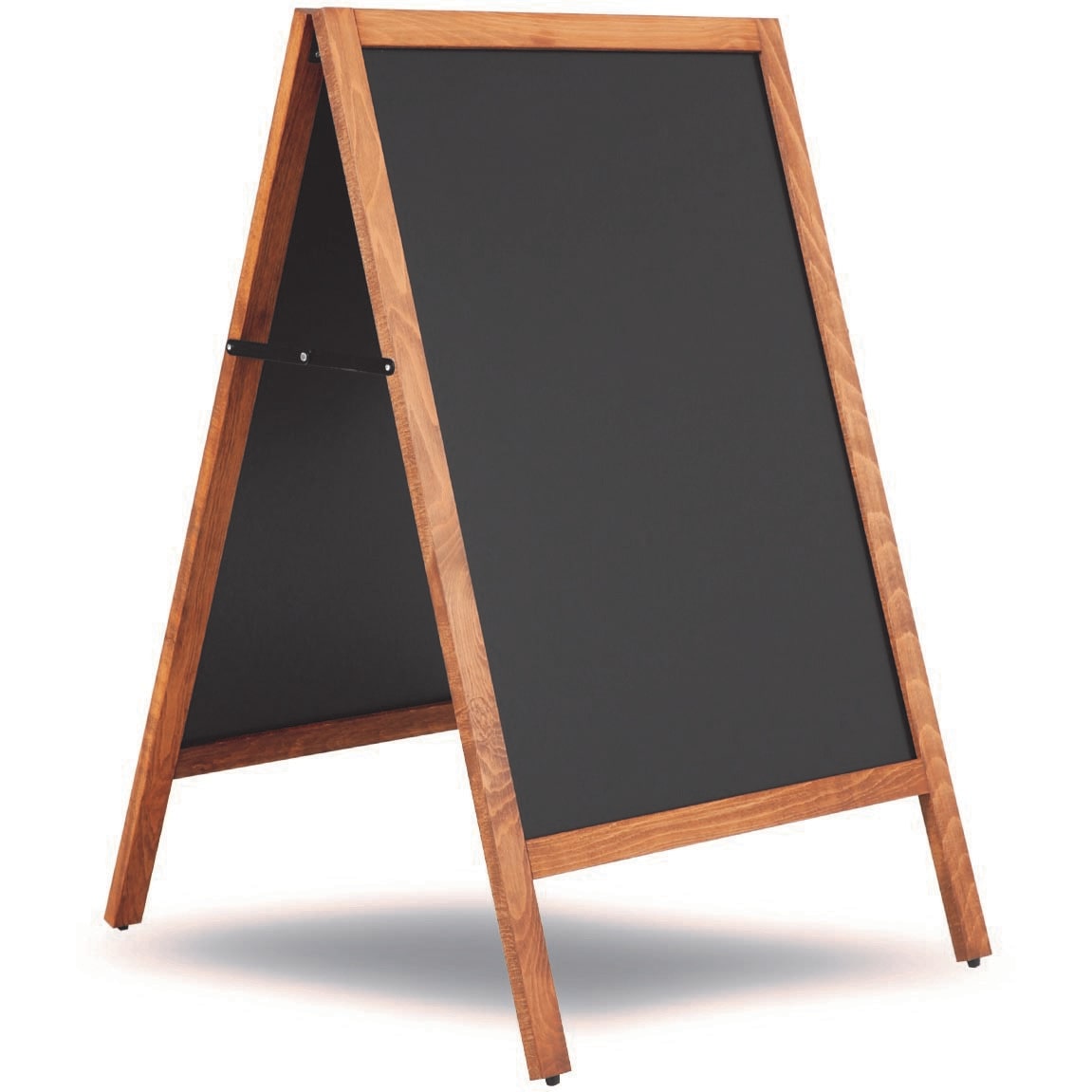 Kundenstopper Keitum Wood Line | hochwertiges, wetterfestes Buchenholz | 2 beschreibbare Kreide Tafeln 78x59cm | Outdoor Werbetafel Kreidetafel