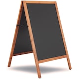 thumbnail of Kundenstopper Keitum Wood Line | hochwertiges, wetterfestes Buchenholz | 2 beschreibbare Kreide Tafeln 78x59cm | Outdoor Werbetafel Kreidetafel