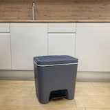 thumbnail of Cubo de basura para reciclar con hasta 3 compartimentos. Ecológico de 45 litros. Color gris antracita.