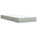thumbnail of vidaXL Boxspringbett mit Matratze Hellgrau 90x200 cm Samt