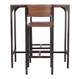 thumbnail of Set van BAR-tafel en 2 notenbruine krukken Mod. VENICE van Yelloo