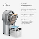 thumbnail of Whirlwind Luftkühler | 320 m³/h | 6 l | 30 m² | 2 Kühlpacks | 3 Modi | 60 W Silber