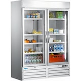 thumbnail of Kühlschrank mit Glastür, 2-türig - weiß Modell G 920, Maße: B 1370 x T 720 x H 1990