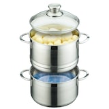 thumbnail of GSW Biodämpfer Mirage 18 x 9,5 cm mit Glasdeckel und Einsatz, 2,2 Liter, induktionsgeeignet