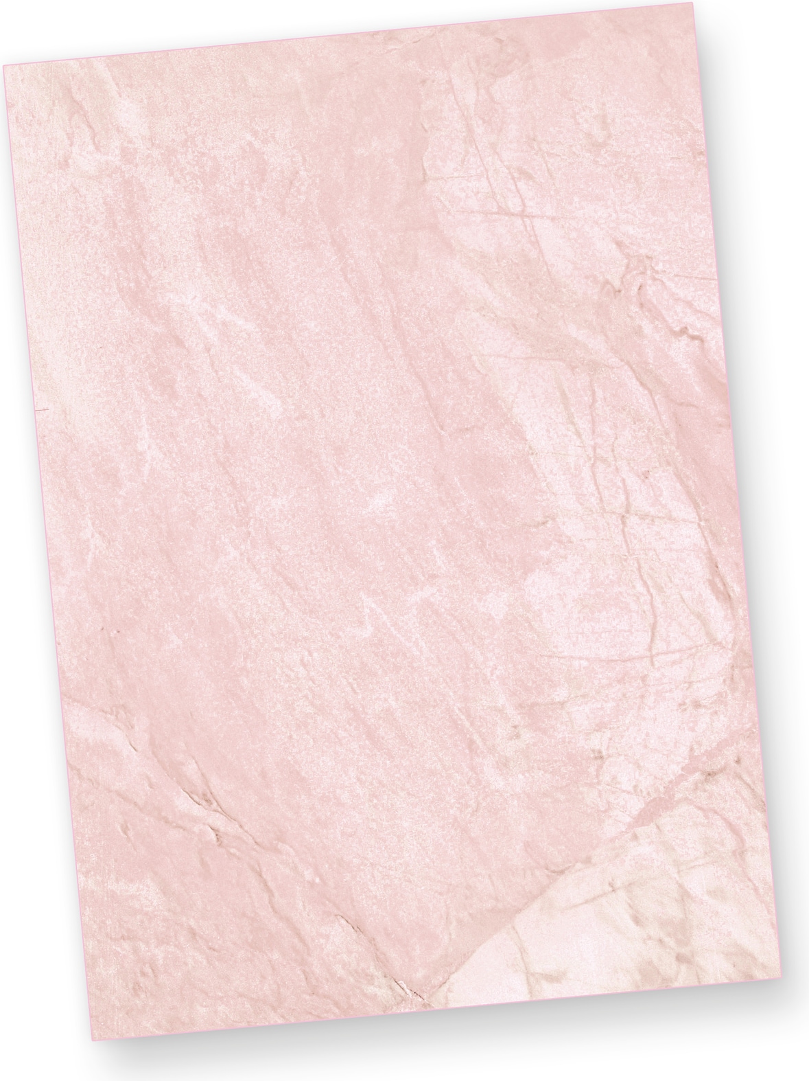 Ein blasser rosa Marmorstein.