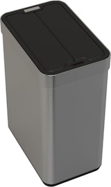 thumbnail of WellHome - Abfalleimer aus Edelstahl mit automatischem Sensor und Flügeldeckel, Metallicfarbe, 50 l – 41 x 26,5 x 53 cm