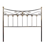 thumbnail of Cabecero de forja Córdoba, color Negro-Oro. Cabezal para cama de 135 cm, Cama 140 cm x 125