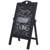 thumbnail of Reclamebord HWC-E51, krijtbord, 66x37x27cm Shabby-Look Vintage ~ donkergrijs