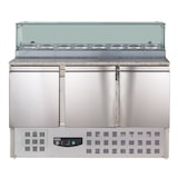 thumbnail of Combisteel Pizzatisch 136 cm mit Granitplatte – 3 Türen, Kühlaufsatz für GN-Behälter