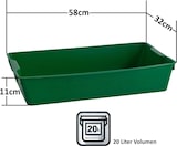thumbnail of Gärtnerbox Pflanzschale Pikierschale 58x32x11 Profi Pflanzwanne Saatschale grün Grün