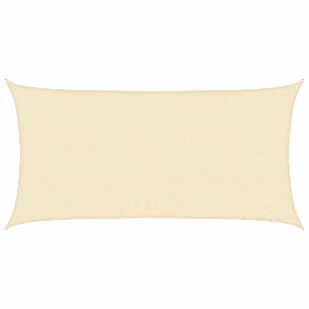 Parasol en PEHD rectangulaire 2x4 m Crème Modèle Terrasse Vent Marin