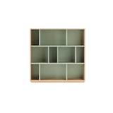 thumbnail of Herdasa, Estantería librería, colección NACK 546, con 3 niveles de altura en melamina color roble-verde