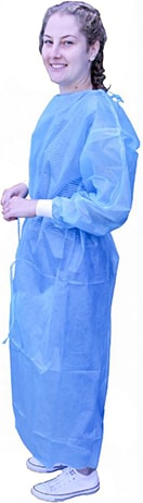 thumbnail of 100 Medi-Inn® Schutzkittel 139 cm x 139 cm blau