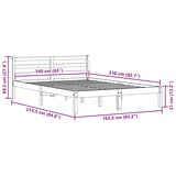 thumbnail of vidaXL Bedframe met hoofdeinde Wit 210 x 160 cm Massief grenenhout