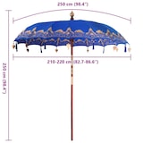 thumbnail of Parasol balinais Bleu 215 x 215 x 260 cm Modèle Atlas Vision Plus