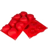 thumbnail of Silikonform Herzen groß - rot 29,5x17x4cm- 1 Form - Silikon Form Backen, Seife & mehr - Backform