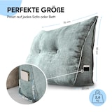 thumbnail of Björn&Schiller Rückenkissen türkis 70 cm - Lesekissen für Bett und Sofa Rückenpolster für die Wand groß mit waschbarem Bezug
