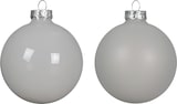 thumbnail of 4 Weihnachtskugeln Glas 8cm matt & glänzend Christbaumkugeln Weihnachtsbaumkugeln Groß Christbaumschmuck Weihnachtsbaumschmuck Winterweiss transparent