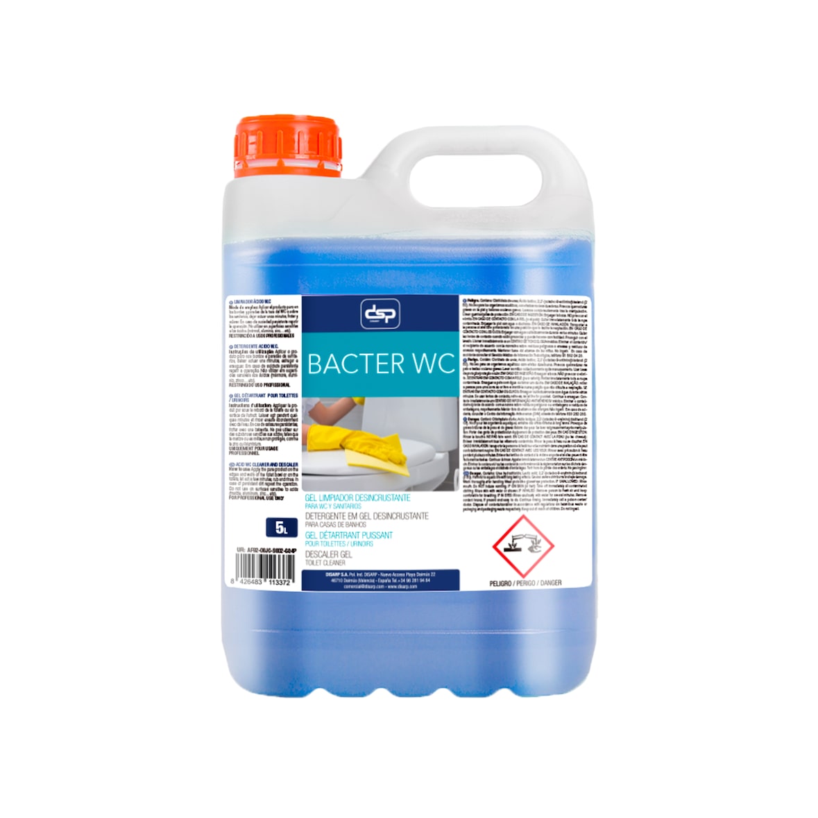 Gel limpiador desincrustante para wc y sanitarios BACTER WC 5L