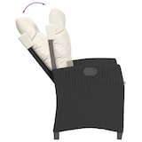 thumbnail of vidaXL Tuinstoelen 2 st verstelbaar met kussens poly rattan zwart