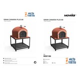 thumbnail of MF - Holzbackofen für den Außenbereich Modell GRAN CANARIA (Bordeaux - 80 x 80 x 170 cm) – Isoliert mit Kork und 3 Keramikmatten