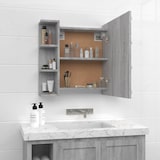 thumbnail of vidaXL Spiegelschrank mit LED Grau Sonoma 70x16,5x60 cm