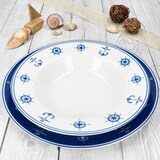 thumbnail of Ahoi 12tlg Tafelservice Porzellan 6 Pers Essteller Suppenteller Anker nautisch