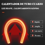 thumbnail of Estufa Eléctrica De Cuarzo Bajo Consumo con 2 Tubos, 800w con 2 Niveles De Potencia 400 W /800 W, Interruptor Antivuelco