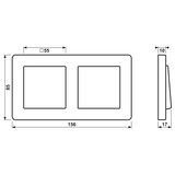 thumbnail of Jung Rahmen 2-fach AF 582 BF SW AF582BFSW