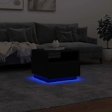 thumbnail of Mesa de centro con luces LED negro 50x49x40 cm