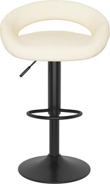 thumbnail of Barhocker KALSII höhenverstellbar 2er Set Creme Samt  | Barstühle drehbar Küchenhocker Thekenhocker für Küche Hausbar