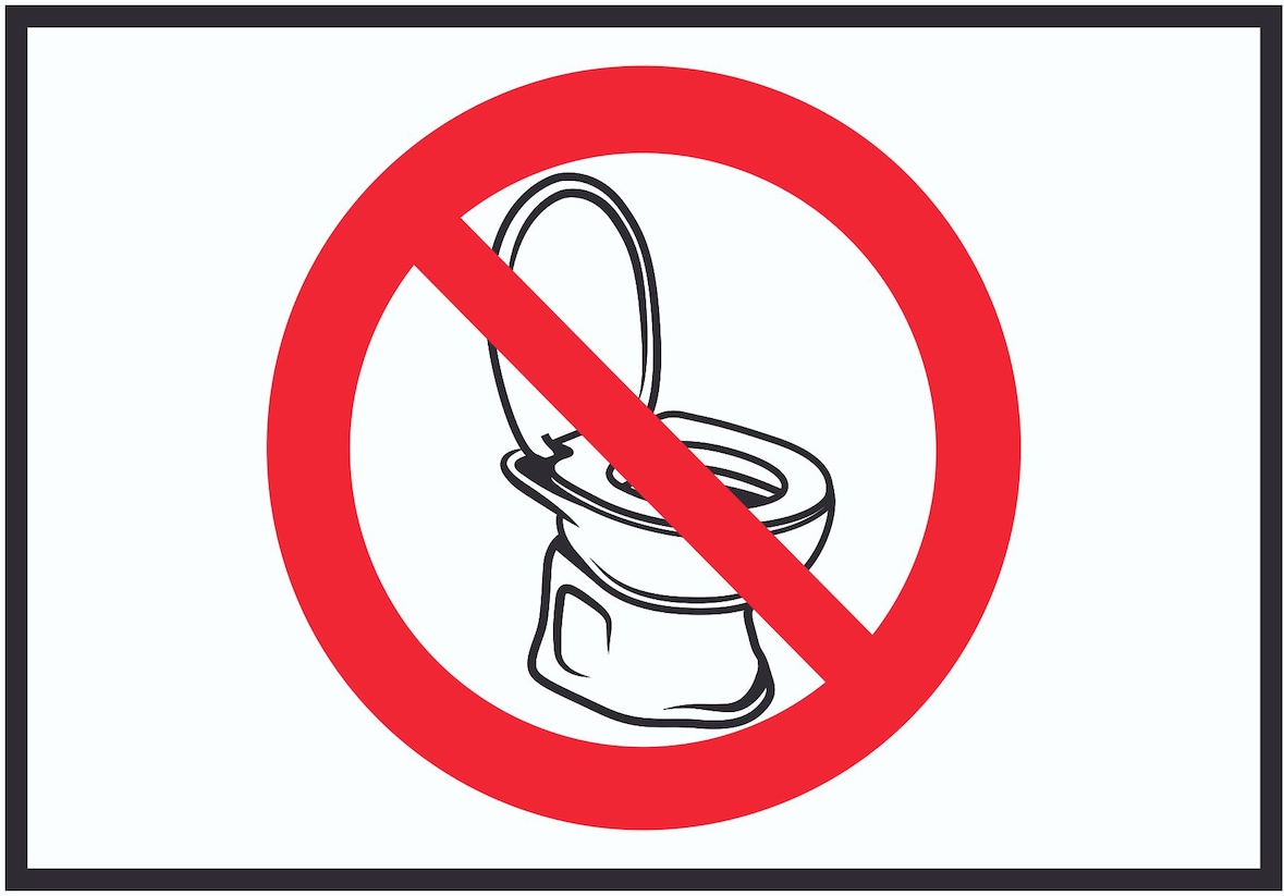 Hier ist kein WC Schild mit Symbol A0 (841x1189mm)