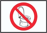 thumbnail of Hier ist kein WC Schild mit Symbol A0 (841x1189mm)
