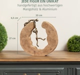 thumbnail of Skulptur Holz Teamwork Teamarbeit 29,5 x 28 cm Schwarz Gold Dekoration Deko Art