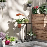 thumbnail of Outsunny Tavolino Portapiante Set 2pz in Acciaio Nero