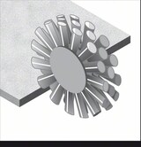 thumbnail of Scheibenbürste, gewellt, rostfrei, 30 mm, 0,3 mm, 6 mm, 4500 U/ min