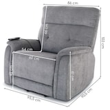 thumbnail of Fernsehsessel Aufstehhilfe, XXL-Relaxsessel, Liegefunktion, 200 kg Belastbarkeit, XXL-Sessel , Schlaffunktion, Mikrofaser, Dunkelgrau, Raburg Samson