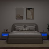 thumbnail of vidaXL Nachttische mit LED-Leuchten 2 Stk. Grau Sonoma 50x40x45 cm