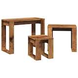 thumbnail of Tables gigognes 3 pcs vieux bois bois d'ingénierie Modèle Apex Atelier