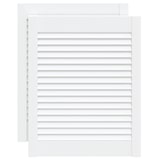 thumbnail of vidaXL Schranktüren Lamellen-Design 2 Stk Weiß 61,5x49,4 cm Massivholz