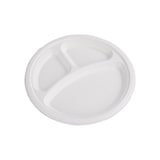 thumbnail of 500 Teller rund 3-geteilt Grillteller aus Zuckerrohr Ø 23 cm | umweltfreundlich