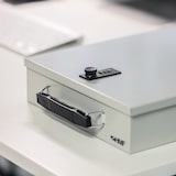 thumbnail of HMF 1413-07 Dokumentenkassette mit Zahlenschloss, DIN A4, 37,5 x 26,5 x 8 cm, Lichtgrau