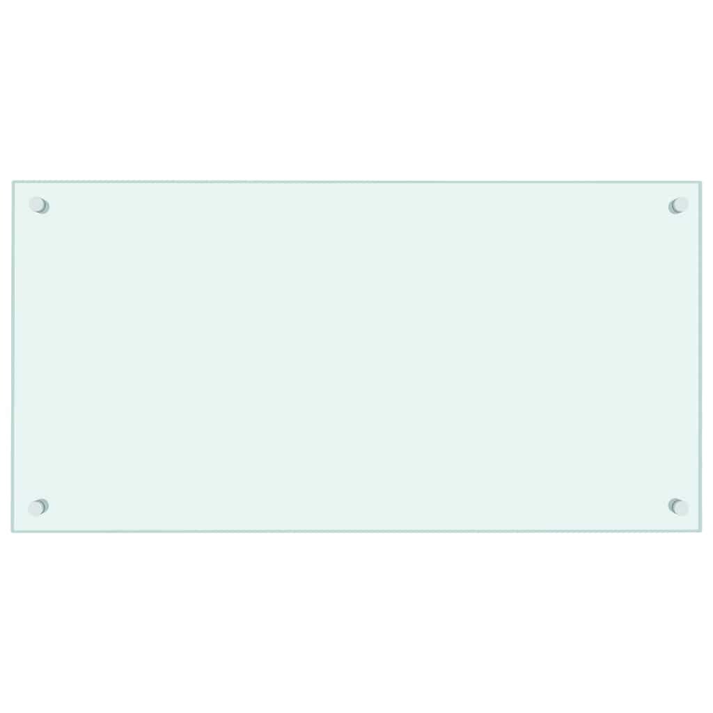 vidaXL Küchenrückwand Weiß 80x40 cm Hartglas