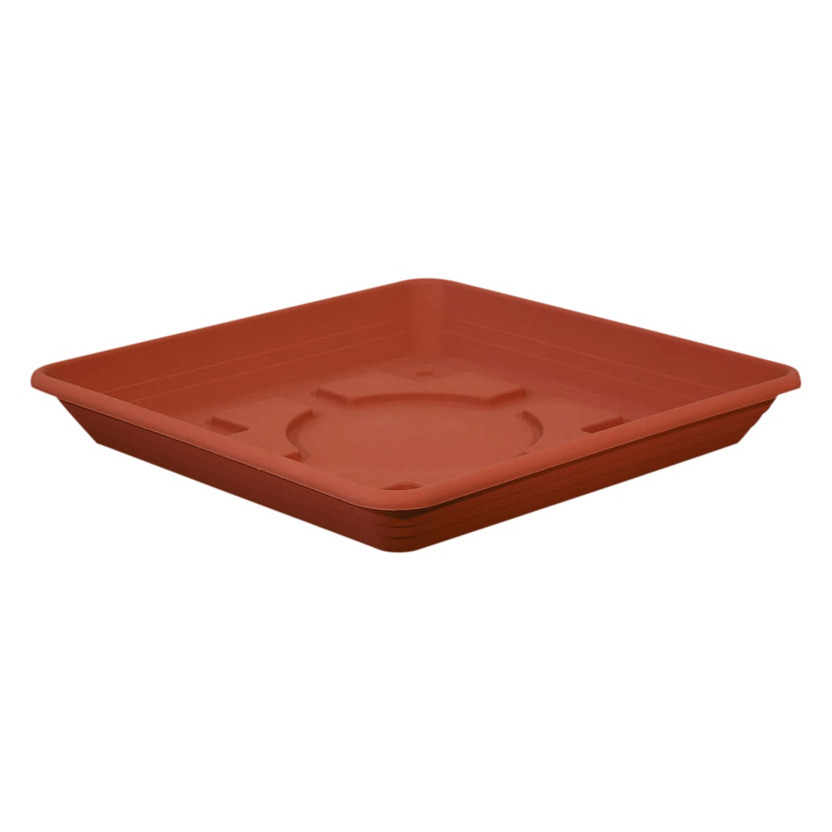Pflanzen Untersetzer-Blumentopf Kunststoff eckig terrakotta H 6 x B 40 x L 40 cm