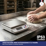 thumbnail of Louis Tellier -  Balance électronique professionnelle -  5kg -  IP53 -  précision 0,5g -  plateau amovible 22 x 16,5 cm -  N3693