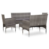 thumbnail of vidaXL 5-tlg. Garten-Lounge-Set mit Auflagen Poly Rattan Grau