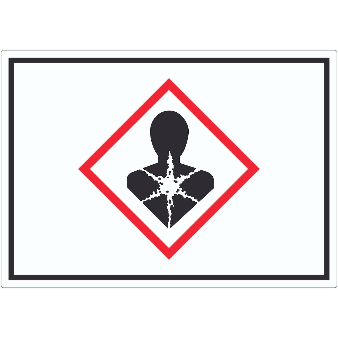 Aufkleber Gesundheitsgefahr Symbol Sensibilisierung der Atemwege A3 (297x420mm)