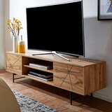 thumbnail of Lowboard Holz Eiche-Dekor 160x45x40 cm TV-Kommode mit zwei Türen, Design TV-Schrank Hoch, Fernsehtisch Fernsehschrank Modern, Fernsehkommode